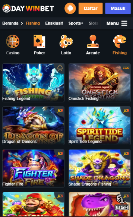 Tampilan status pemasangan aplikasi DAYWINBET